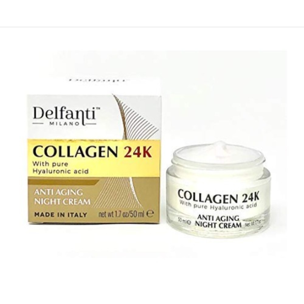 DELFANTI  MILANO COLLAGEN‎ 24K Anti-Aging Night Cream  1.7OZ Made in Italy NIB